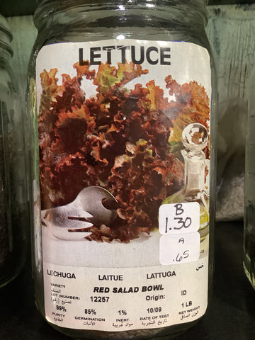 Lettuce-Red salad bowl