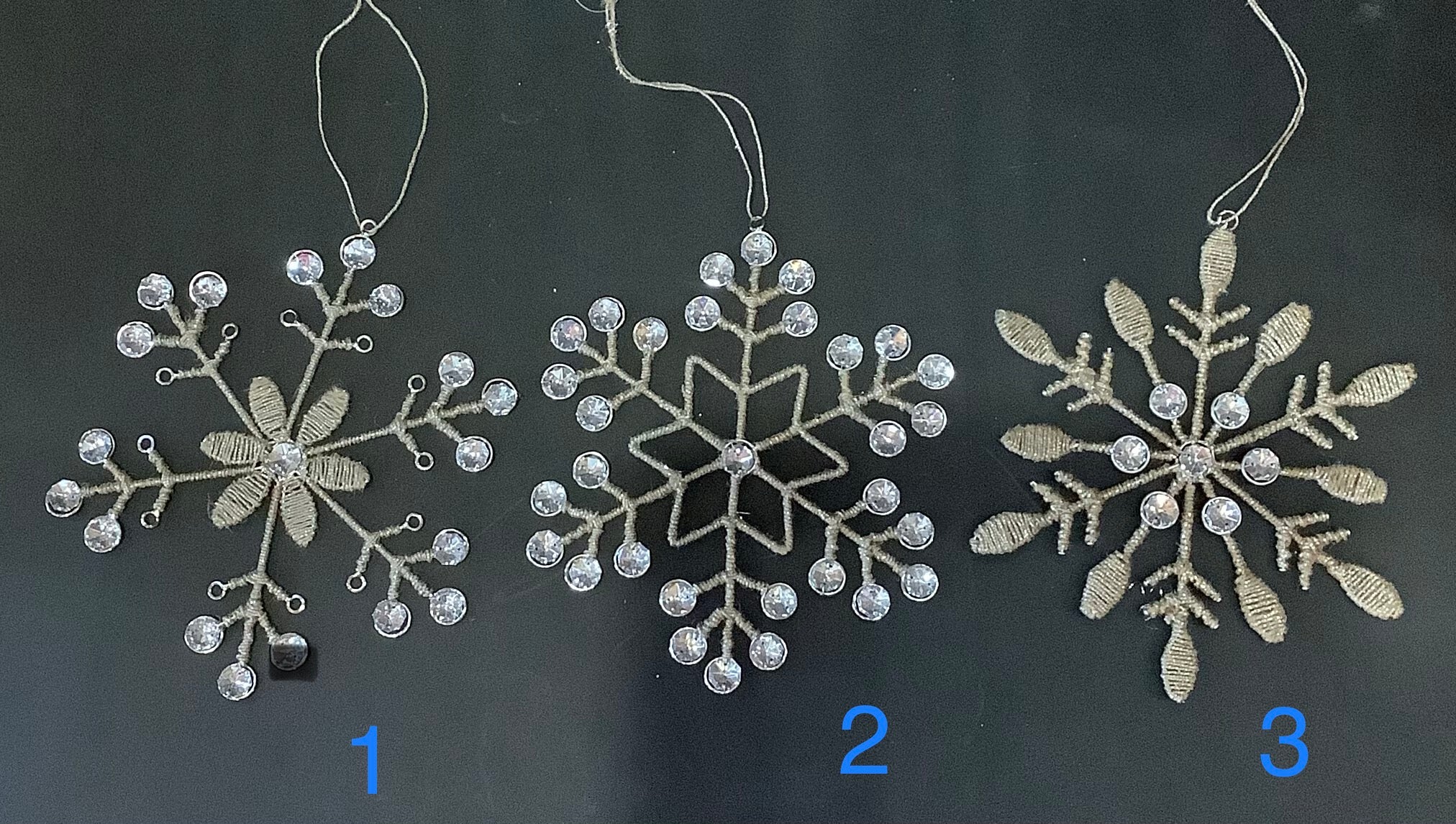 Snowflake ornament (3 styles)