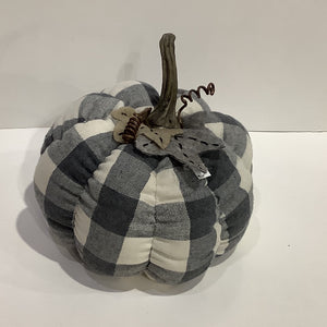 Grey Fabric Pumpkin