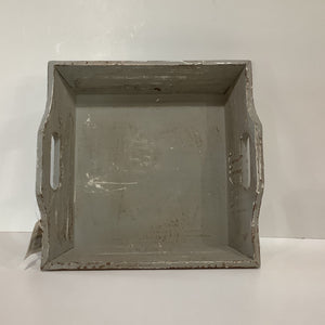 Distressed square tray