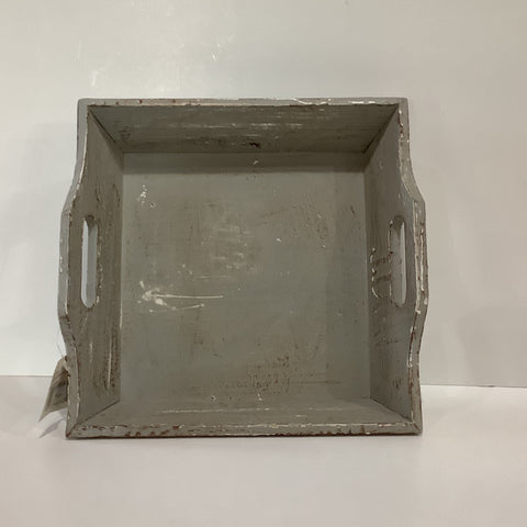 Distressed square tray