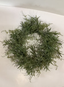 Small grassy mix wreath/candle ring